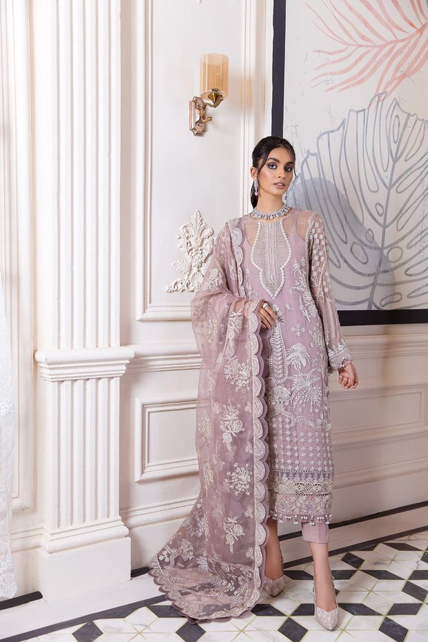 Latest Lilac Pakistani Dress with ...